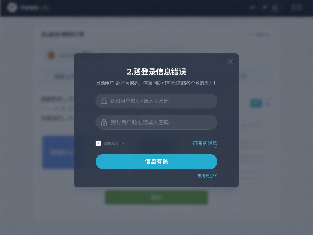 2.&nbsp;登录信息错误提示
当用户输入账号密码时，系